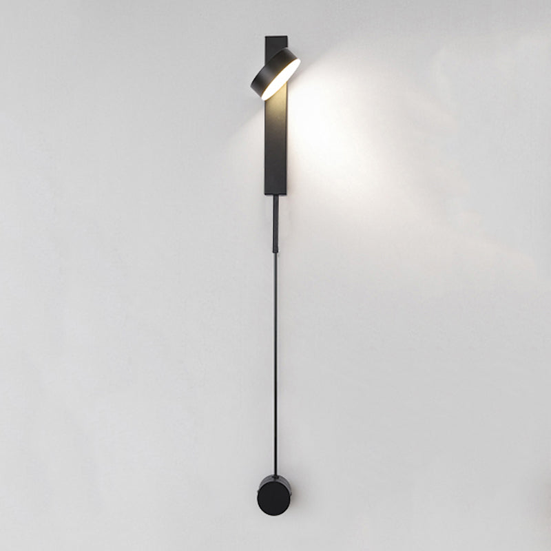 Metal Round Shape Wall Light Modern Style 1 Light Wall Mount Light