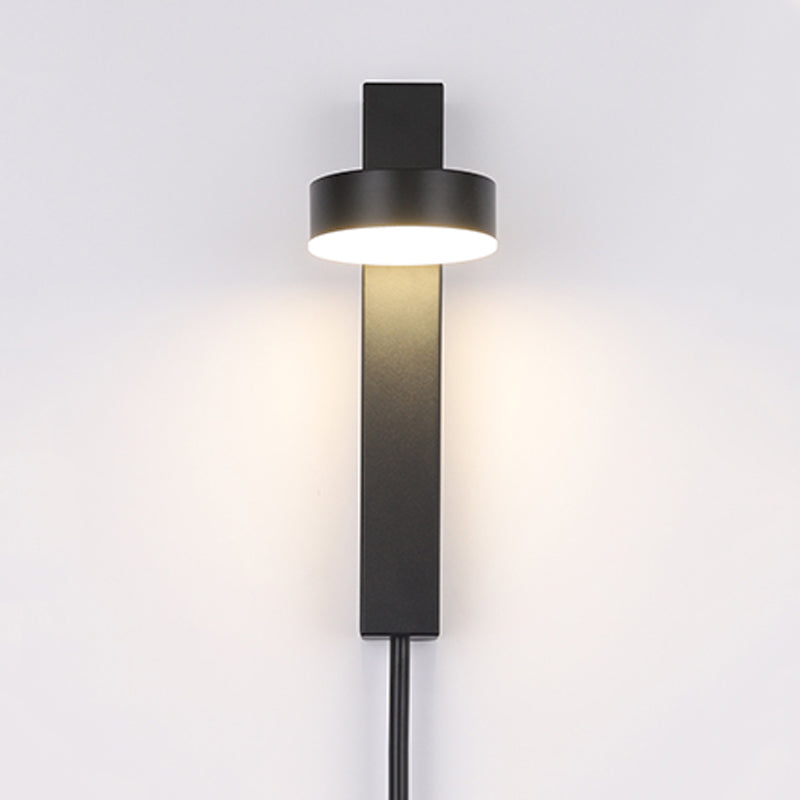 Metal Round Shape Wall Light Modern Style 1 Light Wall Mount Light