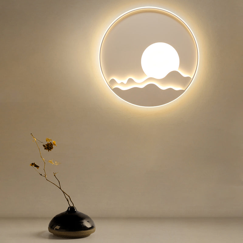 Geometrische Form Metallwandlicht moderne Stil 1 Lichtwand montieren Licht in Weiß