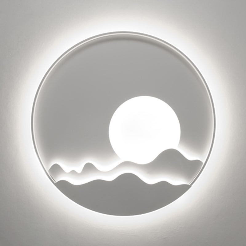 Geometrische Form Metallwandlicht moderne Stil 1 Lichtwand montieren Licht in Weiß