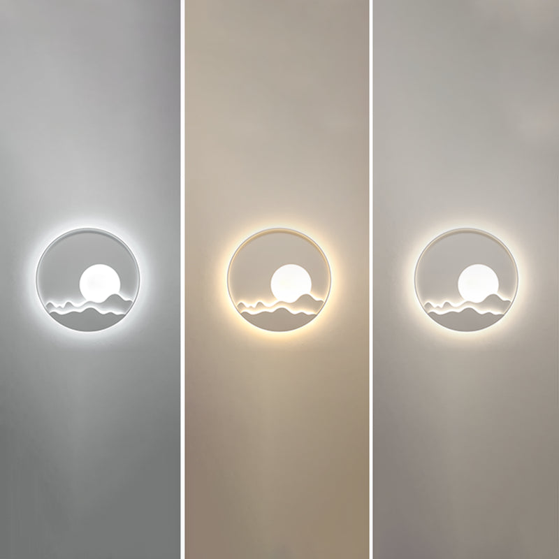 Geometrische Form Metallwandlicht moderne Stil 1 Lichtwand montieren Licht in Weiß