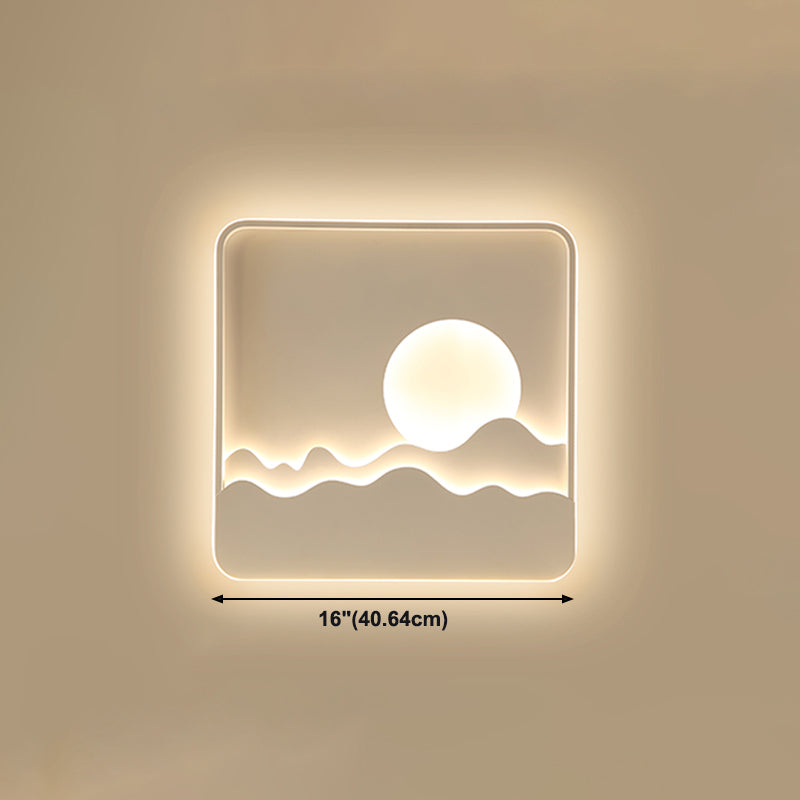 Geometrische Form Metallwandlicht moderne Stil 1 Lichtwand montieren Licht in Weiß