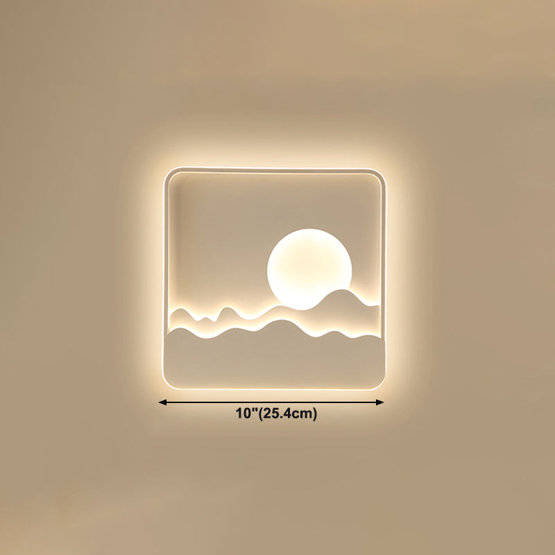 Geometrische Form Metallwandlicht moderne Stil 1 Lichtwand montieren Licht in Weiß