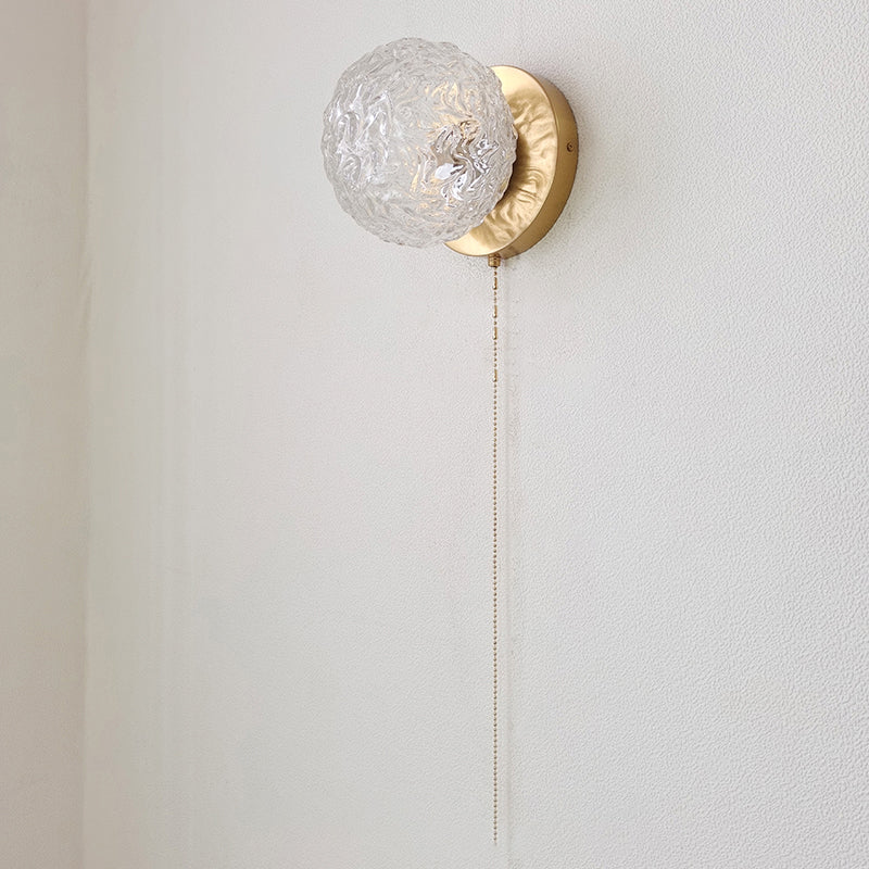 Luz de pared de bola de vidrio Luz de luz de estilo moderno Luz de pared para sala de estar para sala de estar