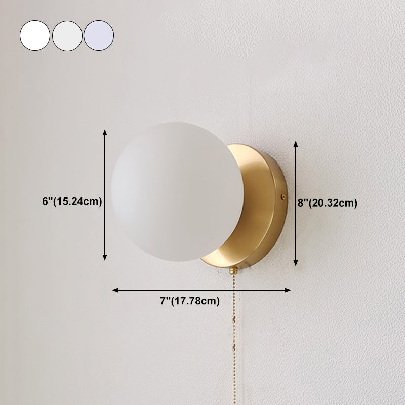 Luz de pared de bola de vidrio Luz de luz de estilo moderno Luz de pared para sala de estar para sala de estar