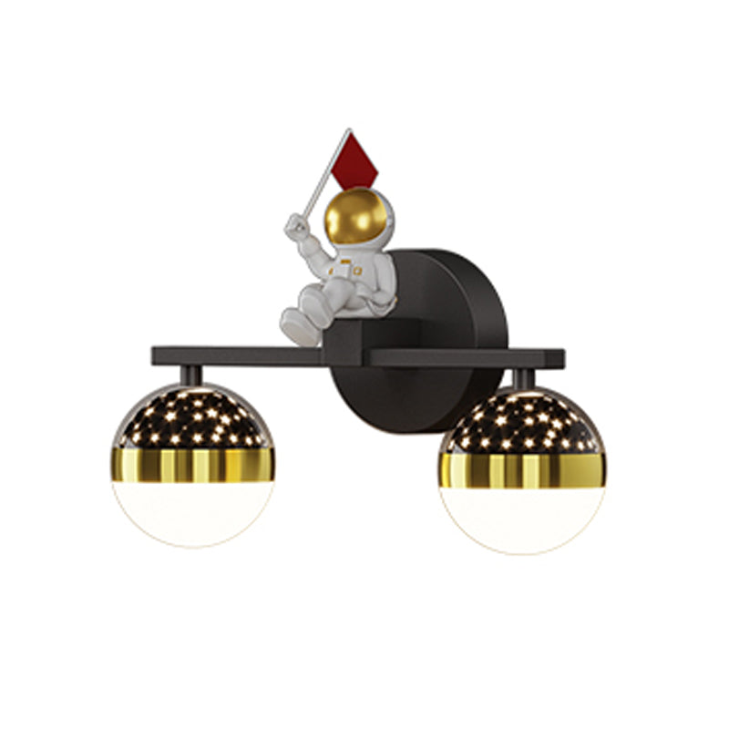 Geometry Shape Wall Lights Kids Style Metal 2 Light Wall Mount Lights