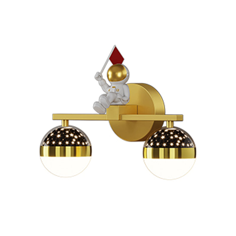 Geometry Shape Wall Lights Kids Style Metal 2 Light Wall Mount Lights