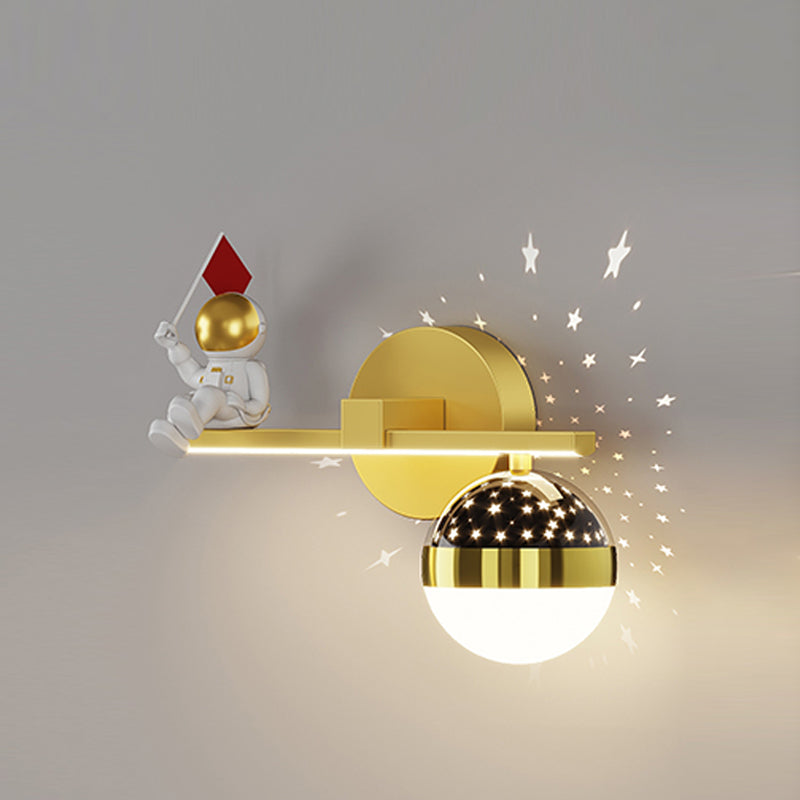 Geometry Shape Wall Lights Kids Style Metal 2 Light Wall Mount Lights