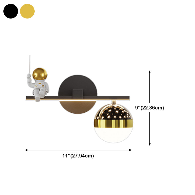 Geometry Shape Wall Lights Kids Style Metal 2 Light Wall Mount Lights