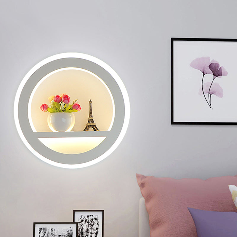 Lámparas de montaje en la pared redondo de estilo moderno 1 Lámparas de pared ligeras