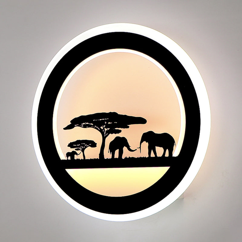 Lámparas de montaje en la pared redondo de estilo moderno 1 Lámparas de pared ligeras