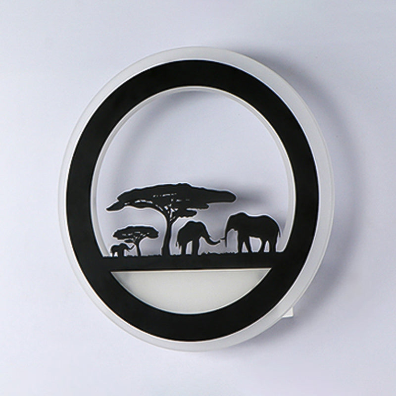 Lámparas de montaje en la pared redondo de estilo moderno 1 Lámparas de pared ligeras