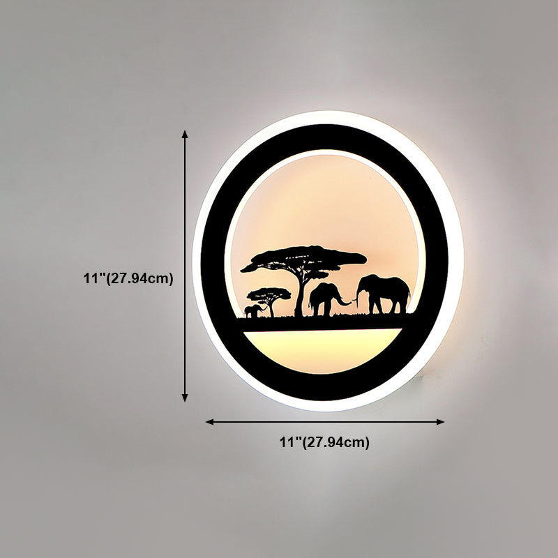 Lámparas de montaje en la pared redondo de estilo moderno 1 Lámparas de pared ligeras