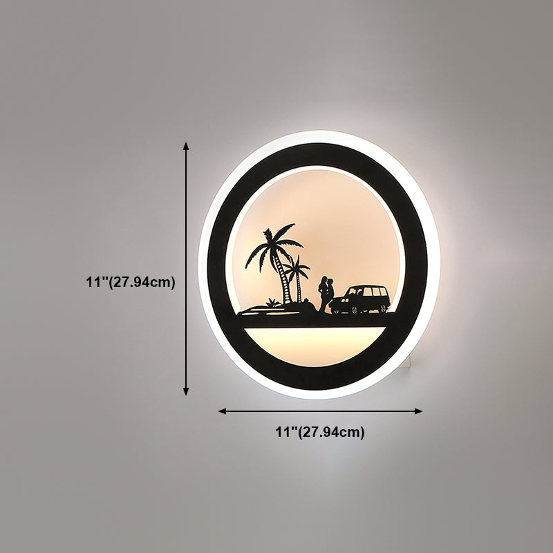 Lámparas de montaje en la pared redondo de estilo moderno 1 Lámparas de pared ligeras