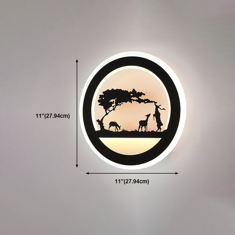 Lámparas de montaje en la pared redondo de estilo moderno 1 Lámparas de pared ligeras