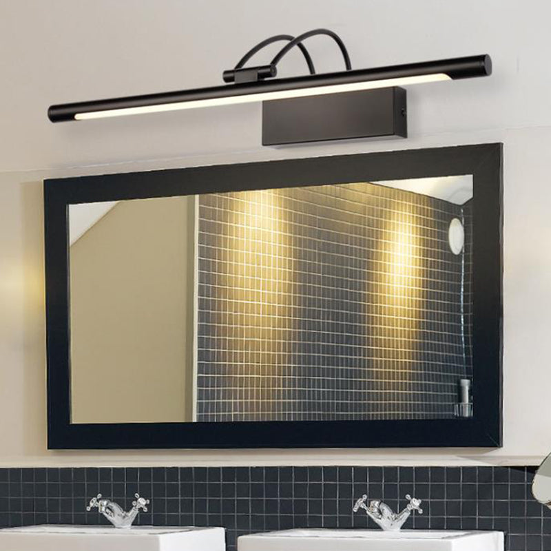 Murale linéaire Murce Murce Style moderne 1 Éclairage mural miroir clair en noir