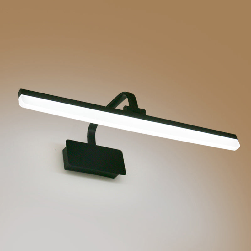 Metal Linear Shade Wall Sconce Modern Style 1- Montaggio parete specchio Luce Luce in nero