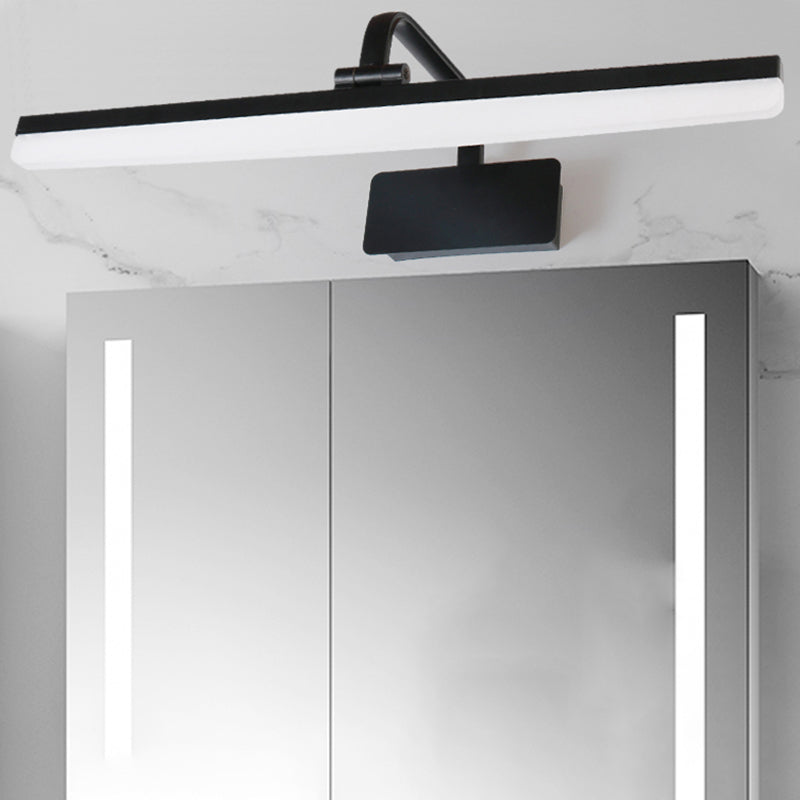 Metal Linear Shade Wall Sconce Modern Style 1- Montaggio parete specchio Luce Luce in nero