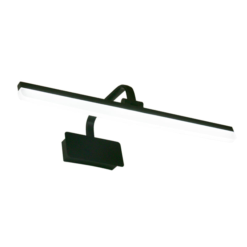 Metal Linear Shade Wall Sconce Modern Style 1- Montaggio parete specchio Luce Luce in nero