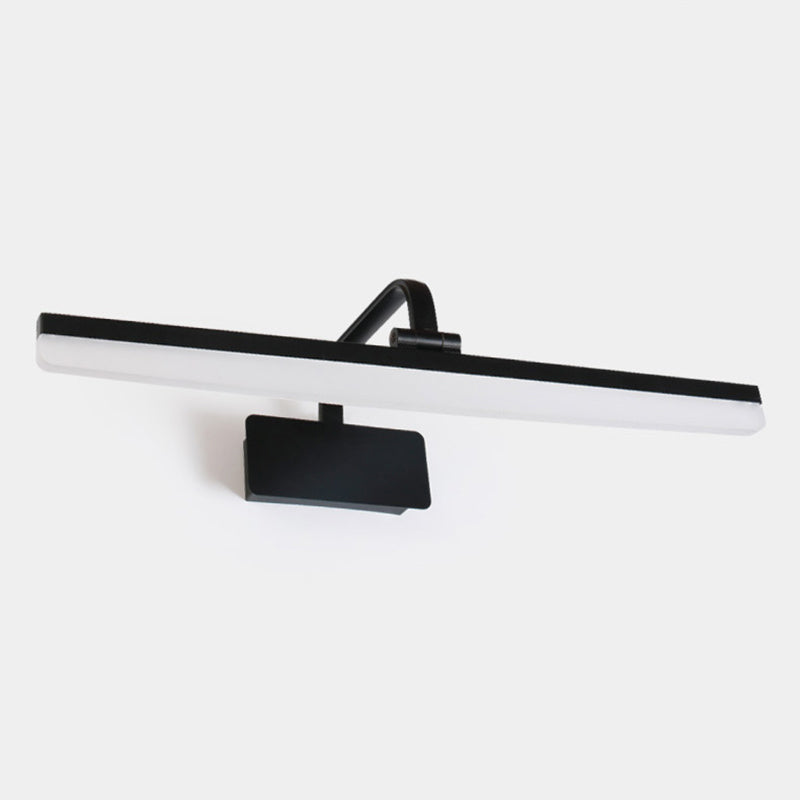 Metal Linear Shade Wall Sconce Modern Style 1- Montaggio parete specchio Luce Luce in nero