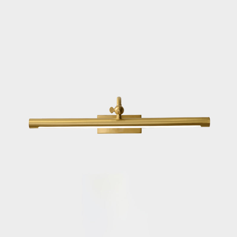 Linear Shade Metal Wall Sconce Modern Style 1 Light Mirror Wall Mounted Light Fixture