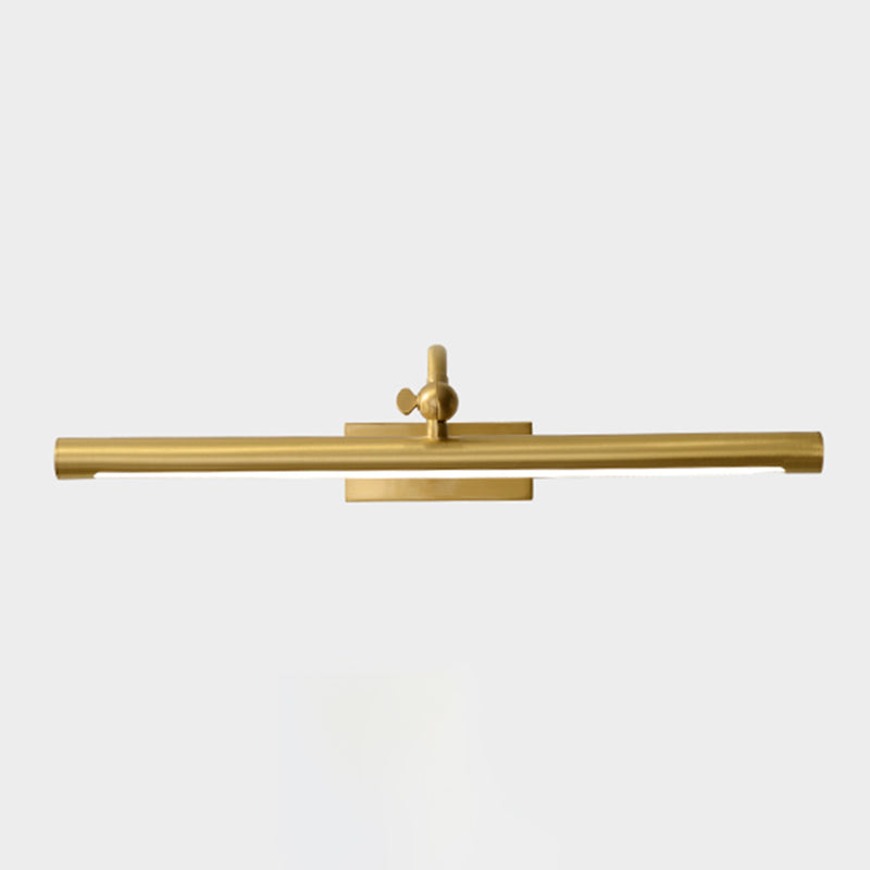 Linear Shade Metal Wall Sconce Modern Style 1 Light Mirror Wall Mounted Light Fixture
