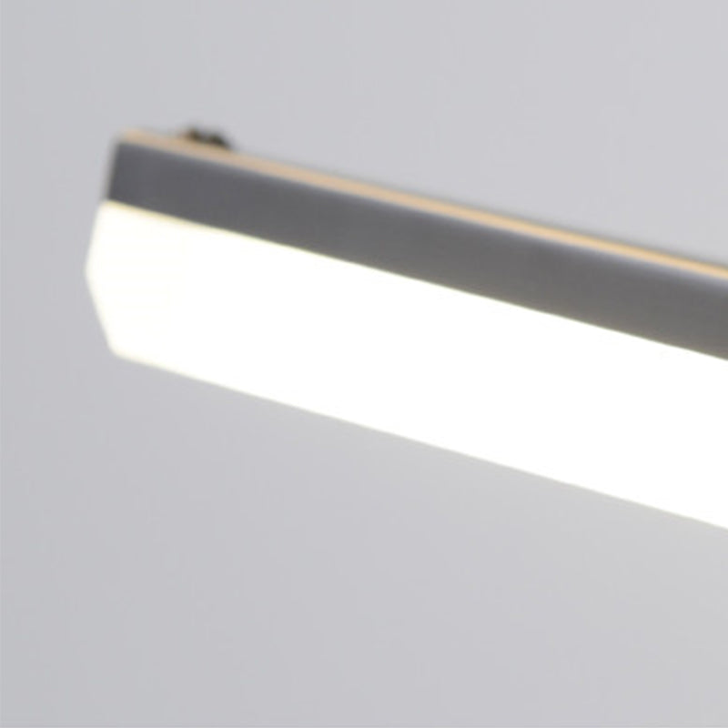 Linear Shade Metal Wall Sconce Modern Style 1 Light Mirror Wall Mounted Light Fixture