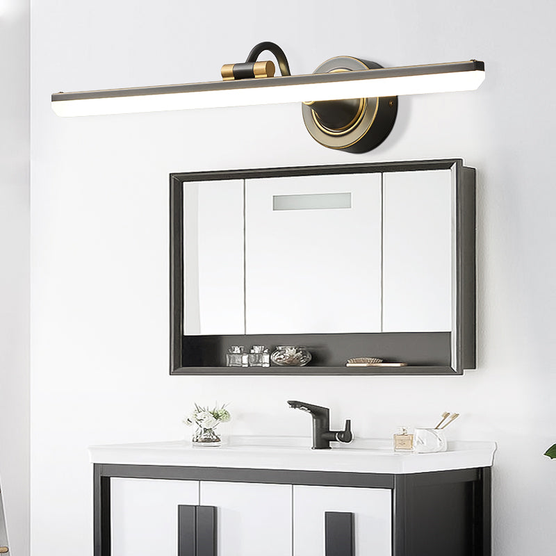 Lumo moderno a 1 luci moderni in metallo a sfumatura di tonalità lineare