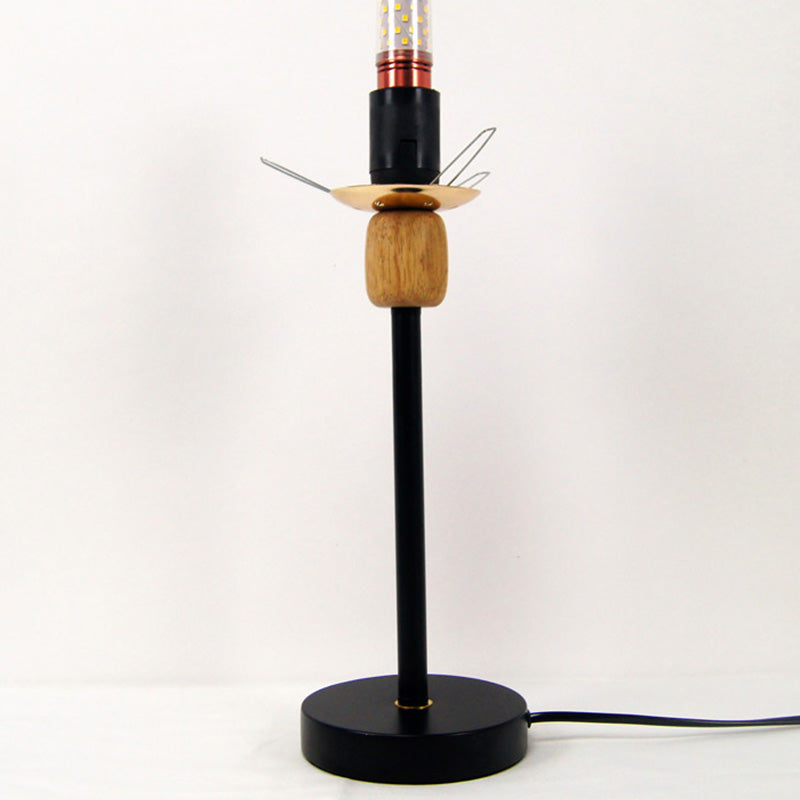 Modern Style Spherical Night Table Lamp White Glass 1-Light Table Light