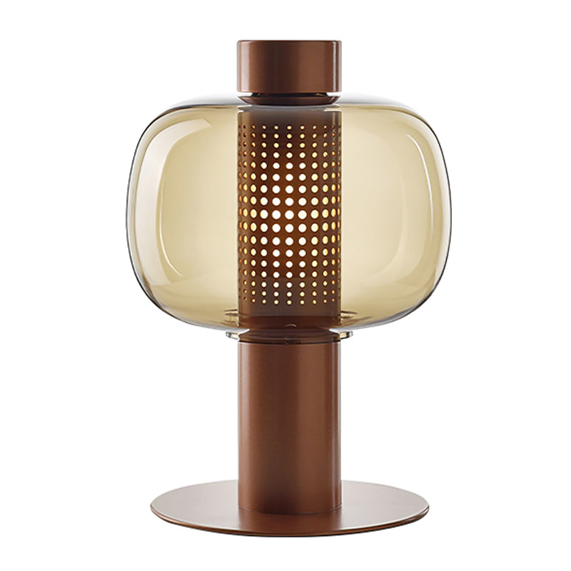 1 lampe de table de nuit géométrique légère lampe de table en verre de style moderne