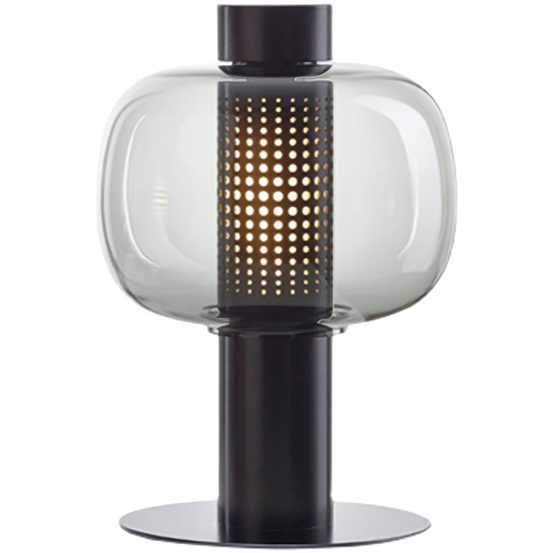 1 lampe de table de nuit géométrique légère lampe de table en verre de style moderne