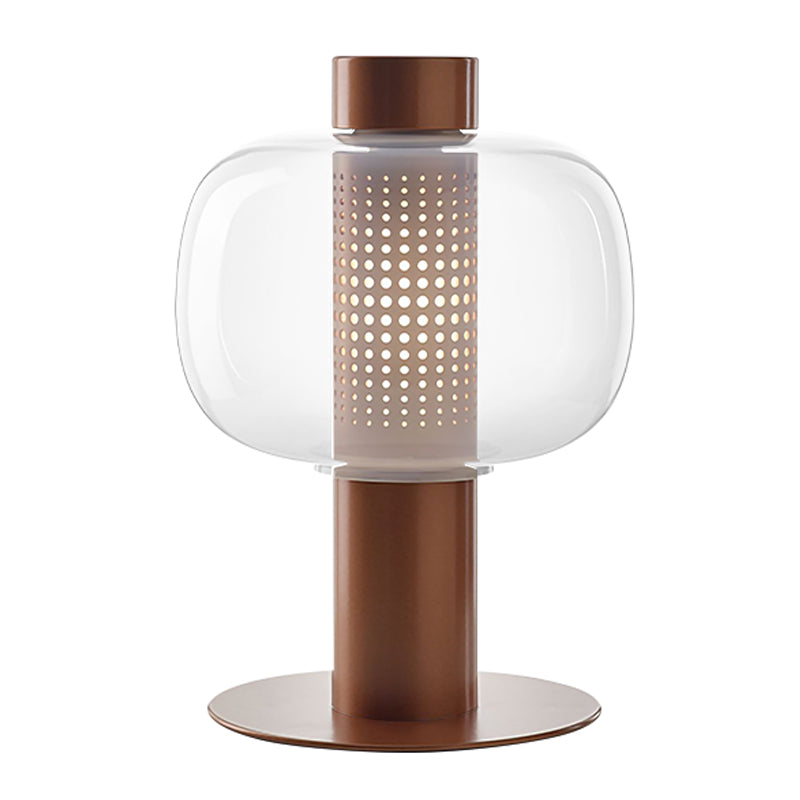 1 lampe de table de nuit géométrique légère lampe de table en verre de style moderne