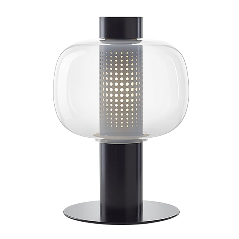 1 lampe de table de nuit géométrique légère lampe de table en verre de style moderne
