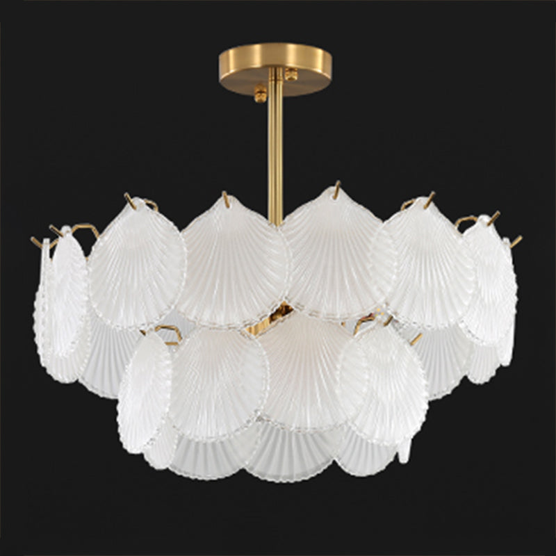 Luces colgantes de forma única luces de lámpara de vidrio de estilo moderno en oro