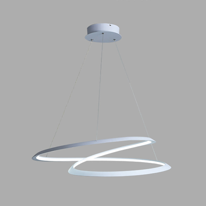 Lámpara de sombra retorcida lámpara de metal moderno 1 colgante de 1 luces