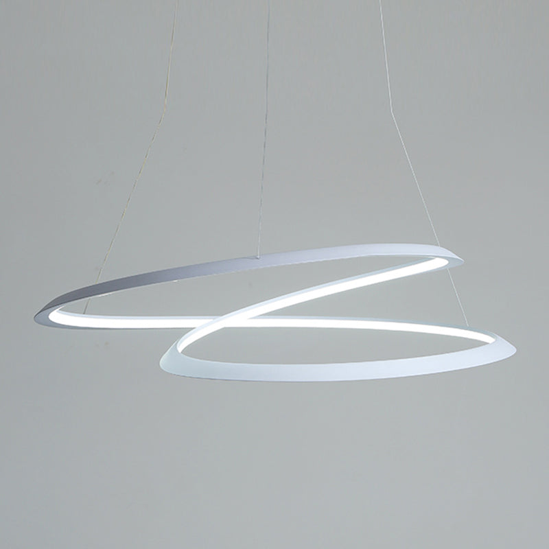 Lámpara de sombra retorcida lámpara de metal moderno 1 colgante de 1 luces