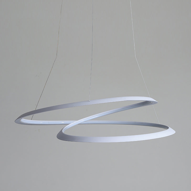 Lámpara de sombra retorcida lámpara de metal moderno 1 colgante de 1 luces