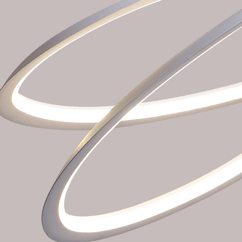 Lámpara de sombra retorcida lámpara de metal moderno 1 colgante de 1 luces