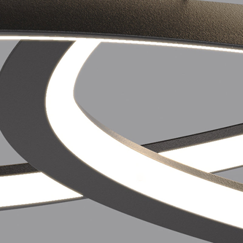 Twisted Shade Metal Chandelier Light Modern 1-Light Chandelier Lighting Fixture