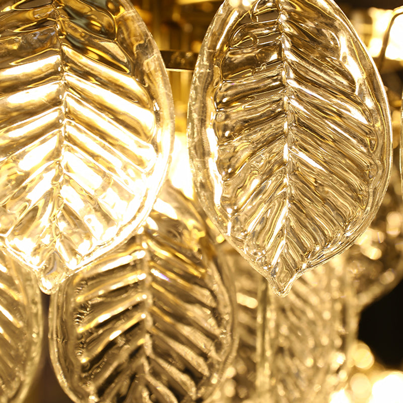 Contemporary Style Geometry Pendant Chandeliers Glass Hanging Pendant Lights in Gold