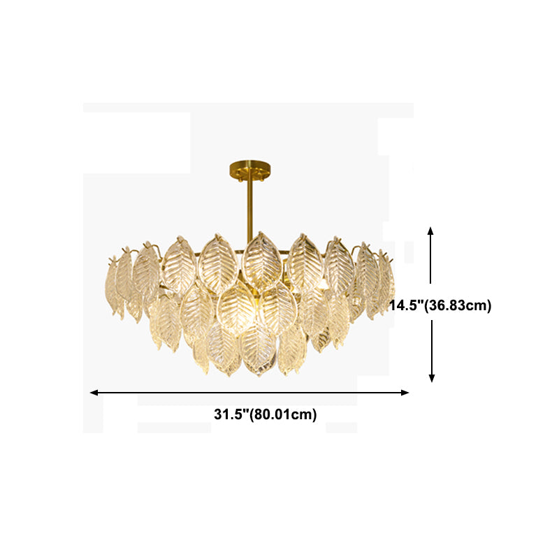 Contemporary Style Geometry Pendant Chandeliers Glass Hanging Pendant Lights in Gold
