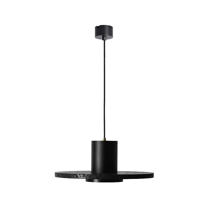 Pendentif de plafond noir moderne Éclairage du roche légère avec 1 lumière