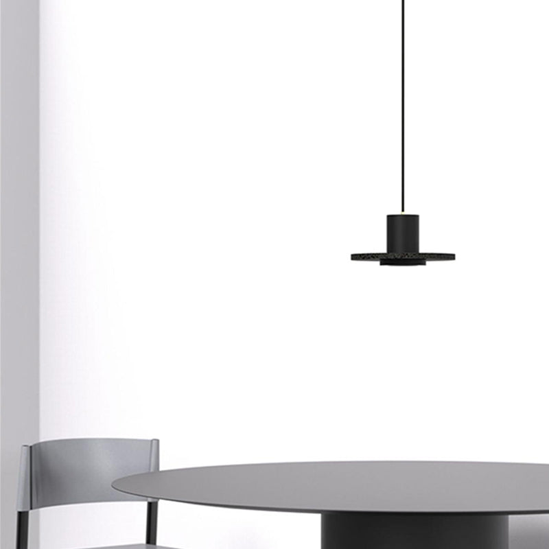 Pendentif de plafond noir moderne Éclairage du roche légère avec 1 lumière