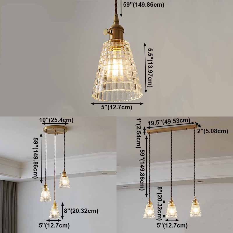 Apparecchiatura di illuminazione a sospensione in vetro Kit di luce a sospensione vintage per sala da pranzo