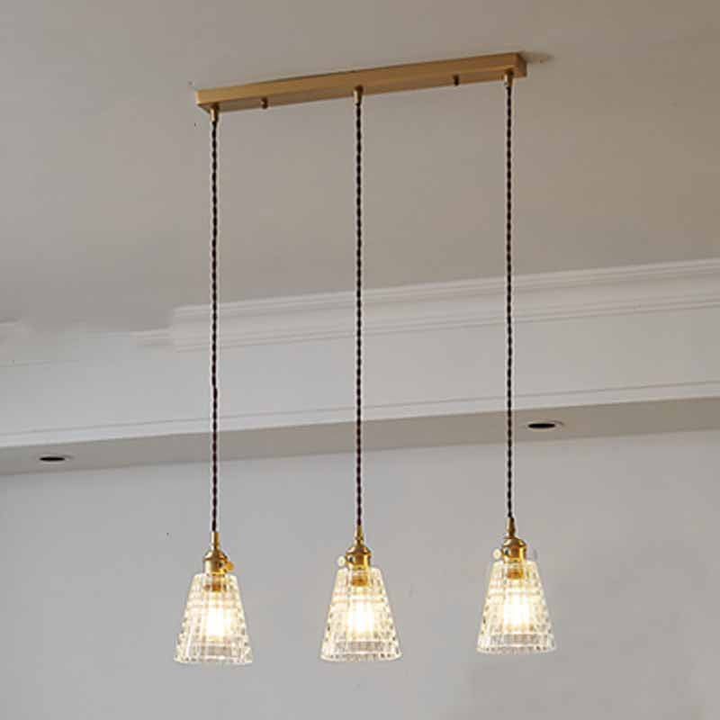 Apparecchiatura di illuminazione a sospensione in vetro Kit di luce a sospensione vintage per sala da pranzo