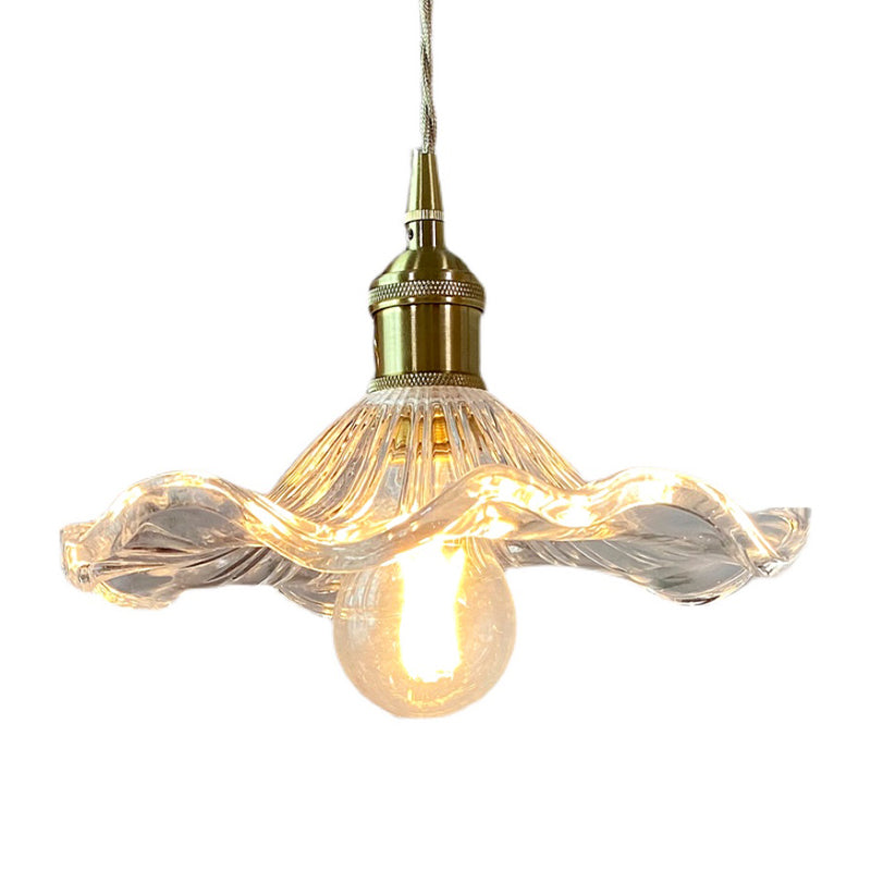 Luce a sospensione industriale a 1 luci di vetro appeso al soffitto per sala da pranzo