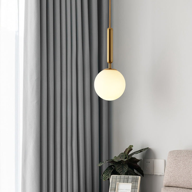 Global Glass Hanging Lamp Modern Dining Room Mini Pendant with 1 Light