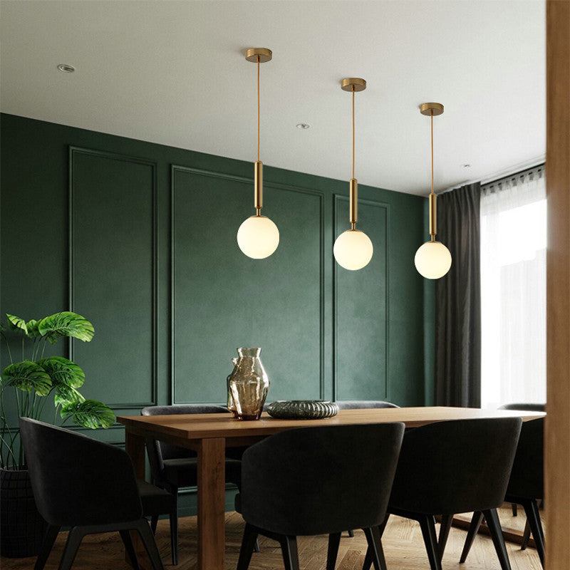 Global Glass Hanging Lamp Modern Dining Room Mini Pendant with 1 Light