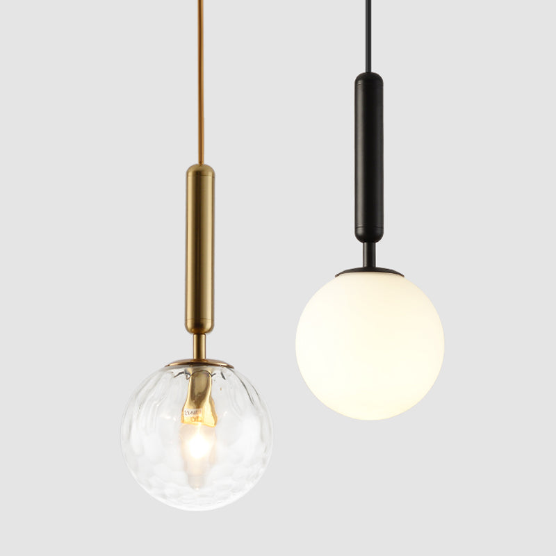 Global Glass Hanging Lamp Modern Dining Room Mini Pendant with 1 Light