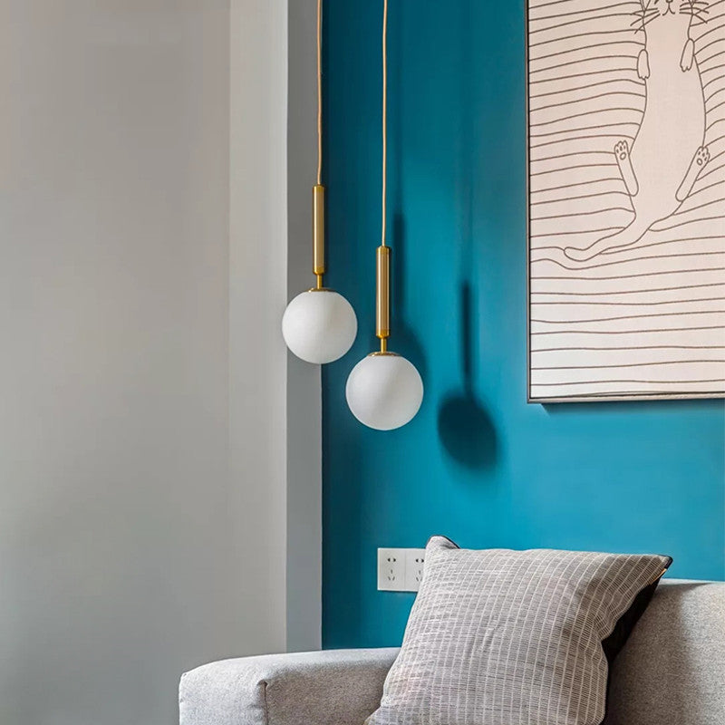 Global Glass Hanging Lamp Modern Dining Room Mini Pendant with 1 Light